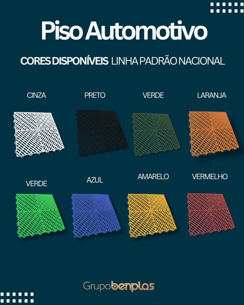 piso automotivo cores